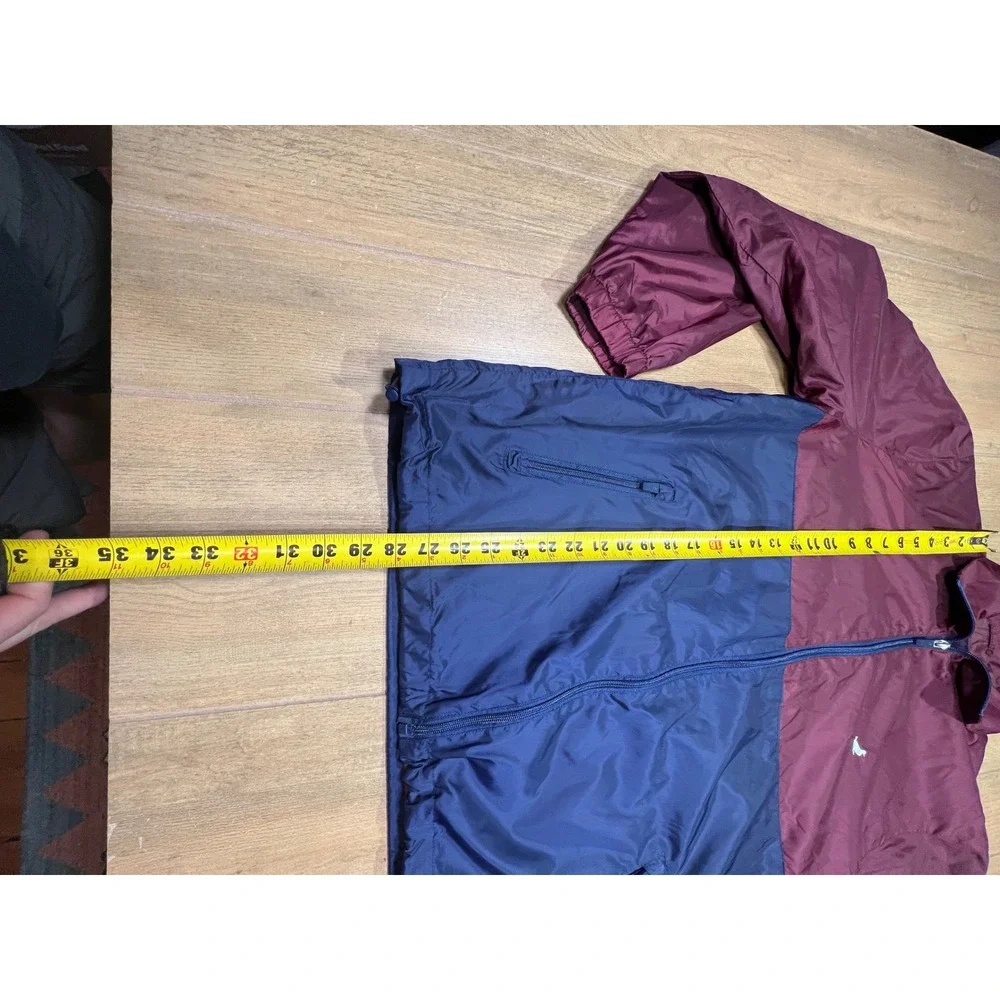 Staple Pigeon Mens Colorblock Windbreaker Jacket‎ Burgundy Navy Blue Large Logo
